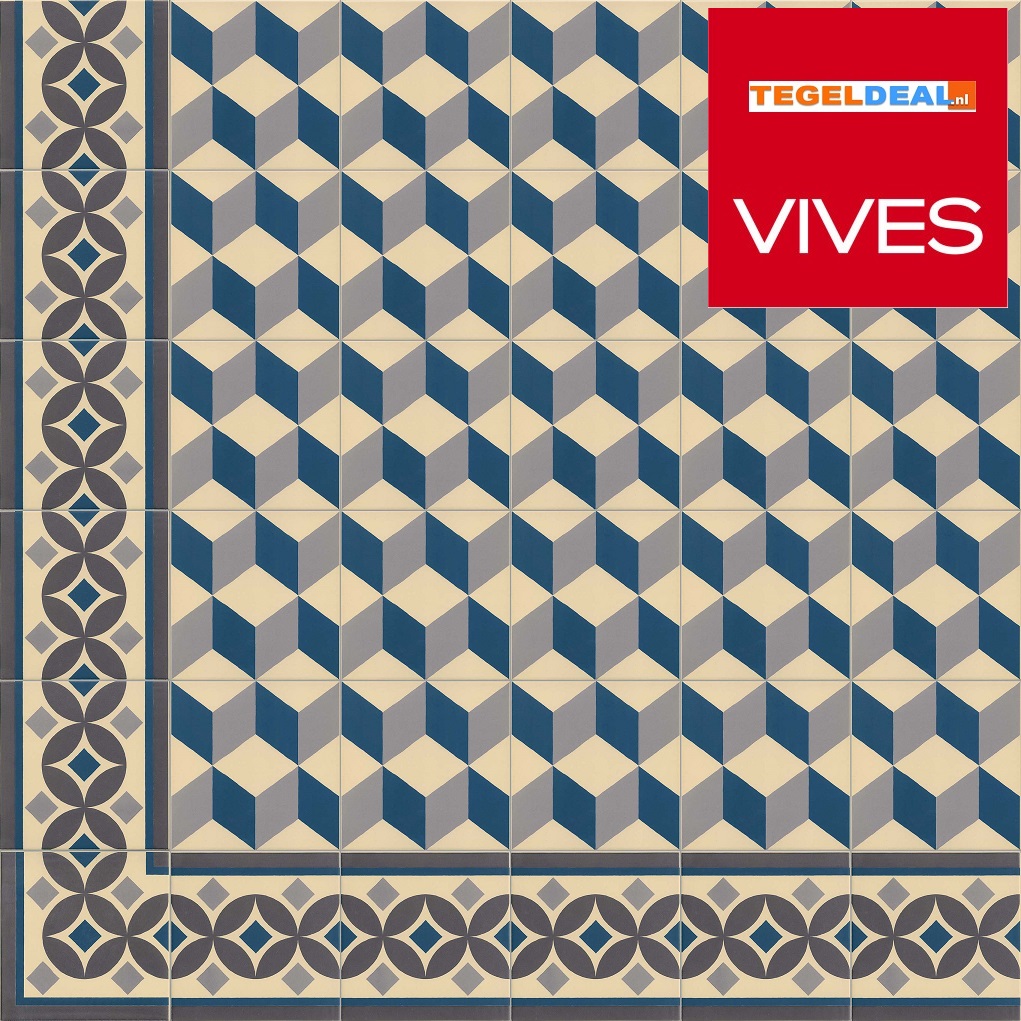 Vives 1900 GUELL 1, 20x20 cm, patroontegels Vives 1900 GUELL 1, 20x20 cm, patroontegels