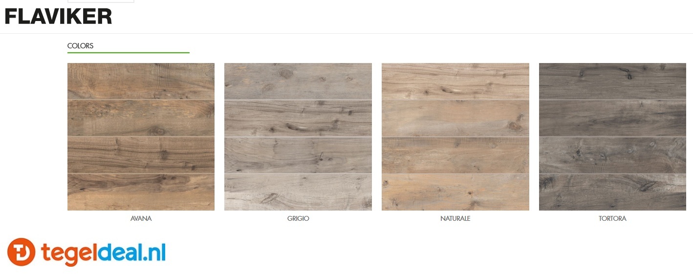 Flaviker, Dakota, houtlook tegels voor binnen en buiten 