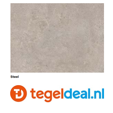 NovaBell Lounge, Steel, 100x100 cm, natuursteenlook wand- en vloertegels - €59.95/m2  