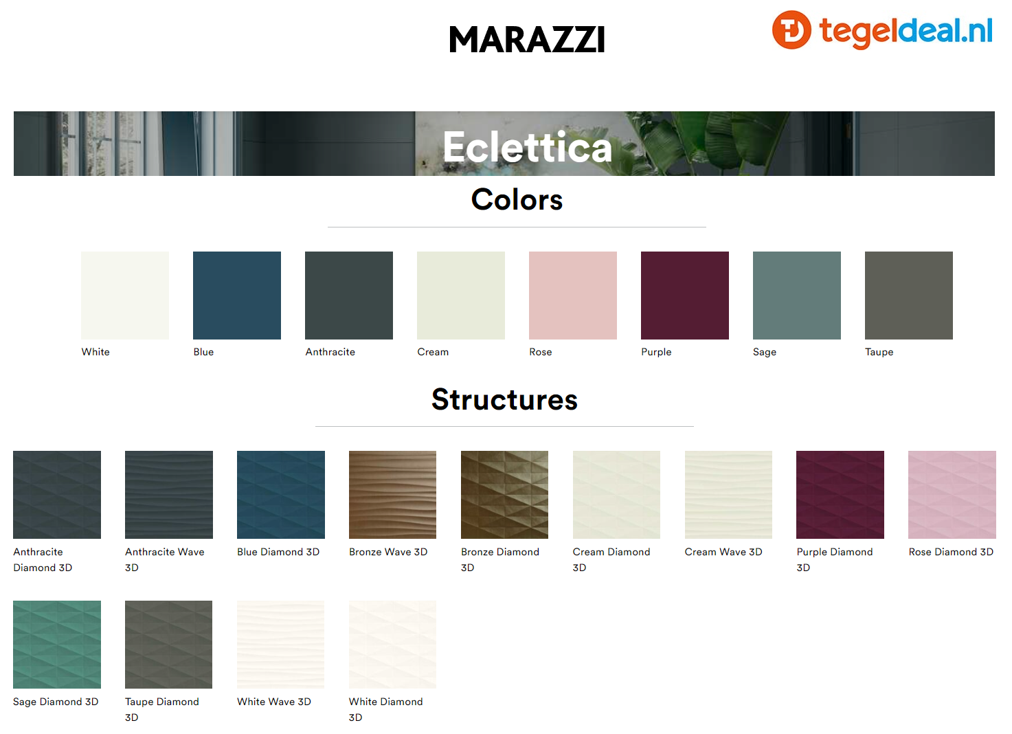 Marazzi Eclettica, 40x120 cm wandtegels