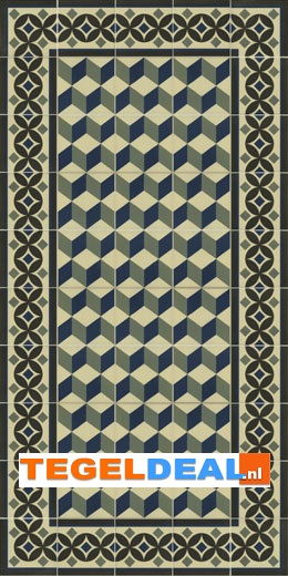 Vives 1900 GUELL 1, 20x20 cm, patroontegels Vives 1900 GUELL 1, 20x20 cm, patroontegels