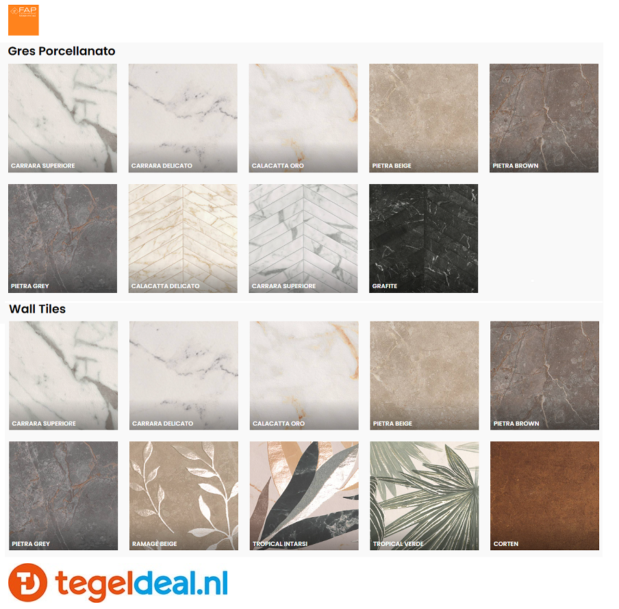 FAP, Roma Stone, vloer- en wandtegels 