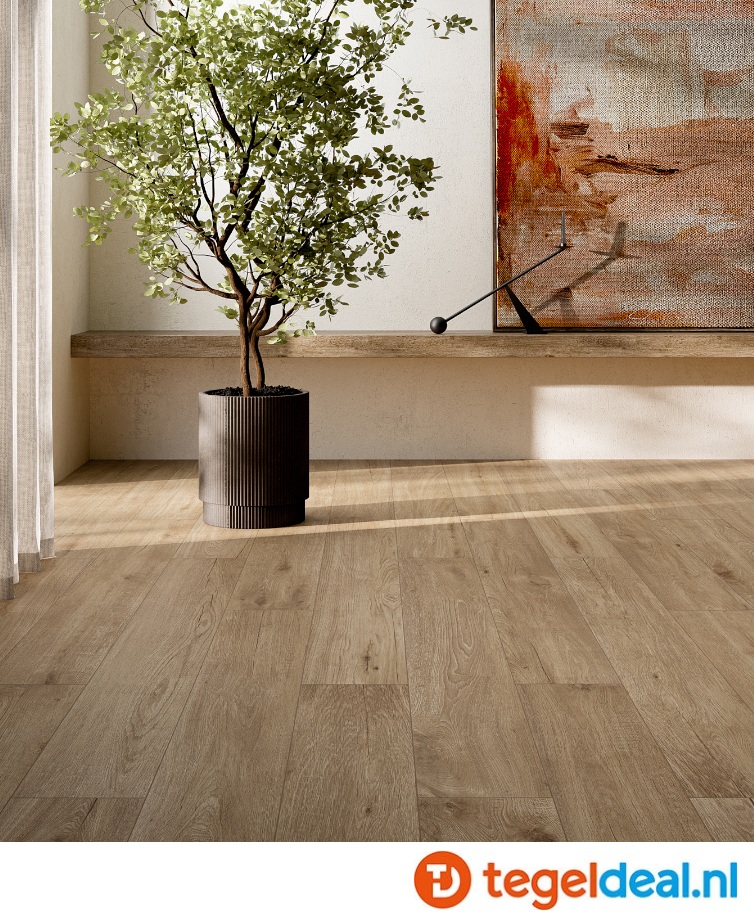 SIL Ceramiche, Royal Oak, NATURAL, 10x60 cm, houtlook tegels - €56,50 per m2 / Palletdeal op aanvraag