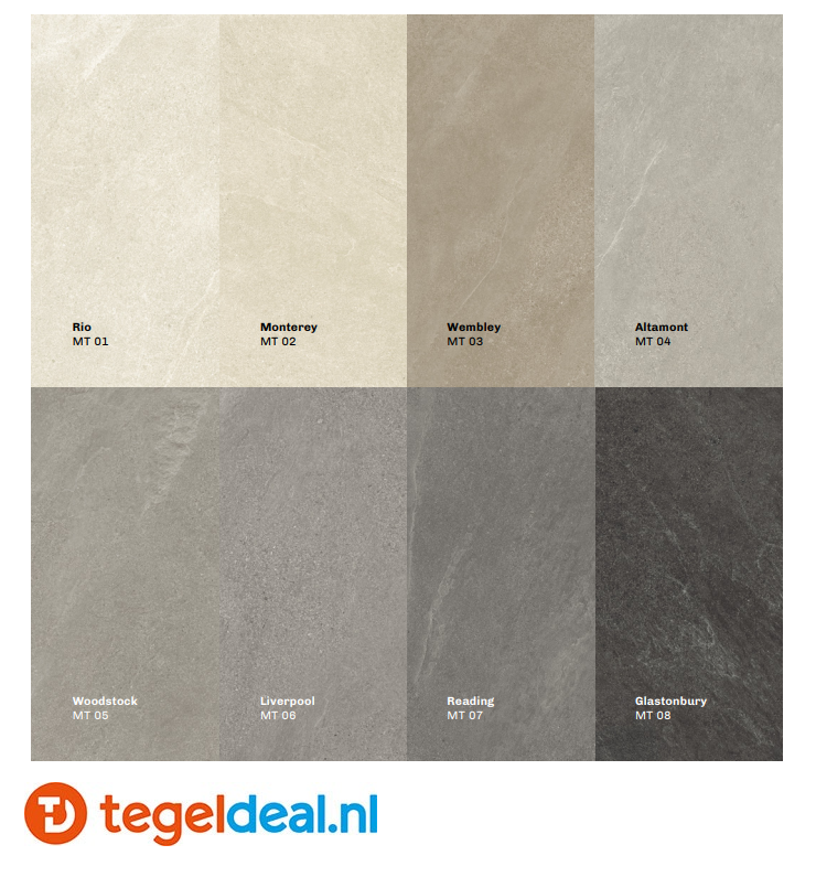 Mirage Môtley, natuursteenlook tegels voor binnen en buiten 