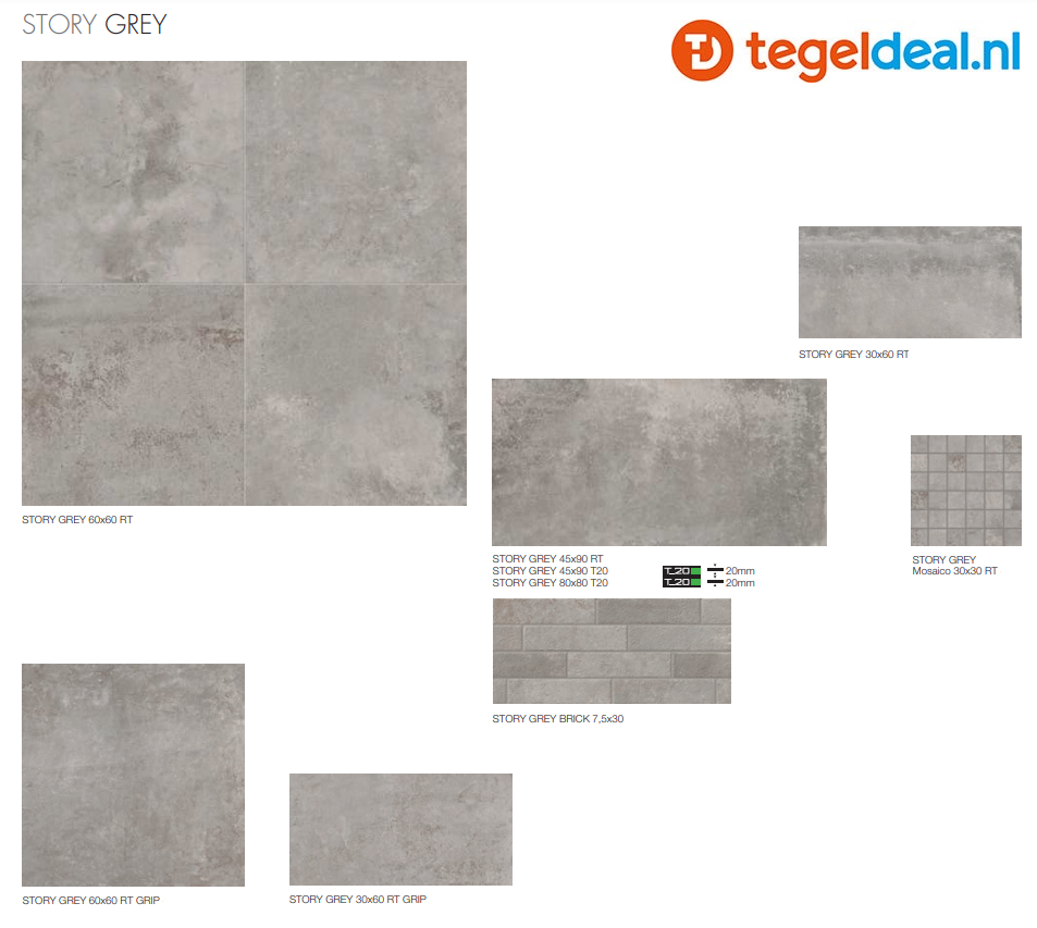 VLT Supergres Story Grey, 60x60 cm, SGE6