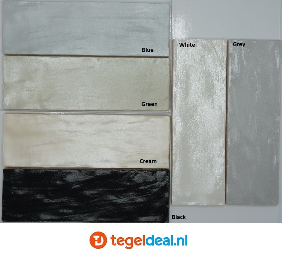OPRUIMING :  2 m2 Equipe, Mallorca, White, 6,5x20 cm, wandtegels - 2 m2 voor 40,00 euro  