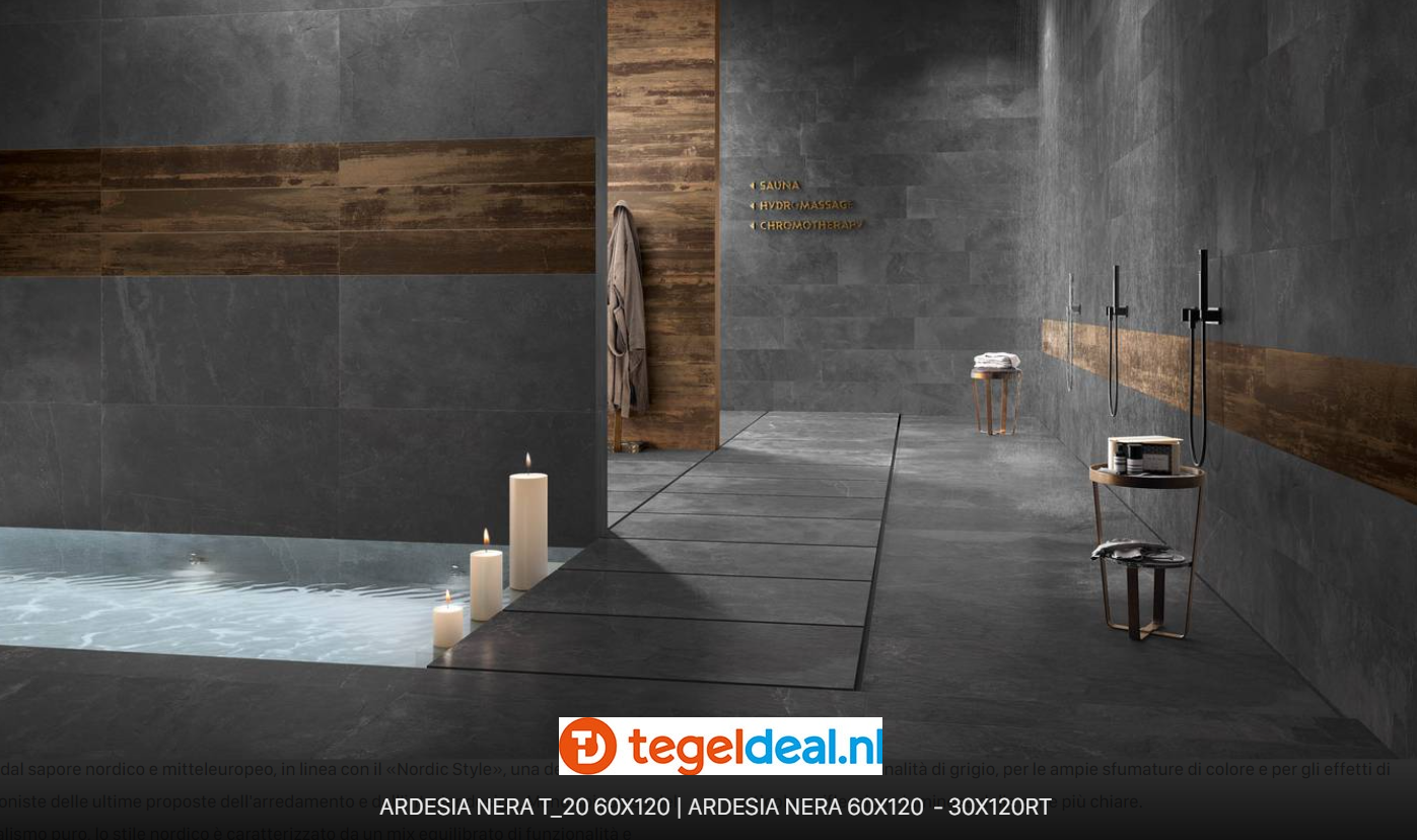 Supergres Stonework Ardesia Nera, 60x60 cm, natuursteenlook tegels