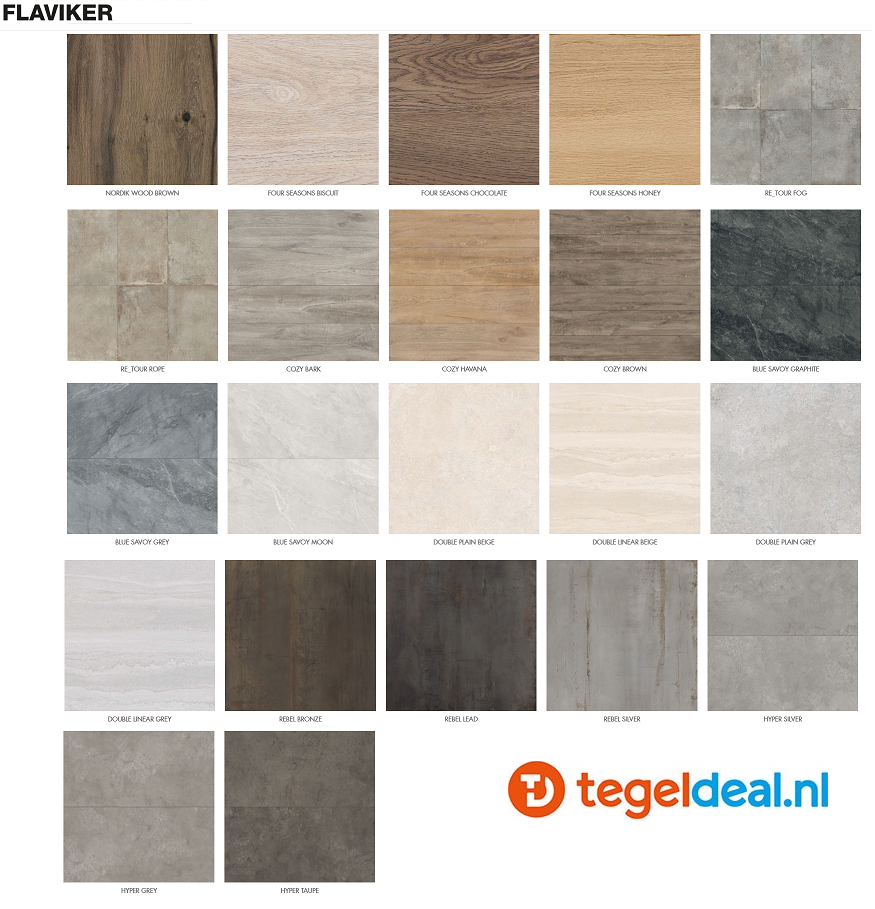 Flaviker, X20, grote collectie terrastegels
