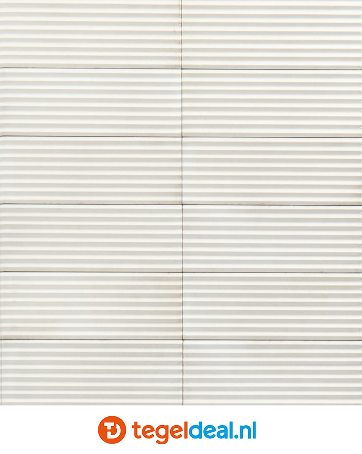 Marazzi Rice NATURAL, 7,5x20 cm Pleat 3D, M96J, reliëf handvorm wandtegels