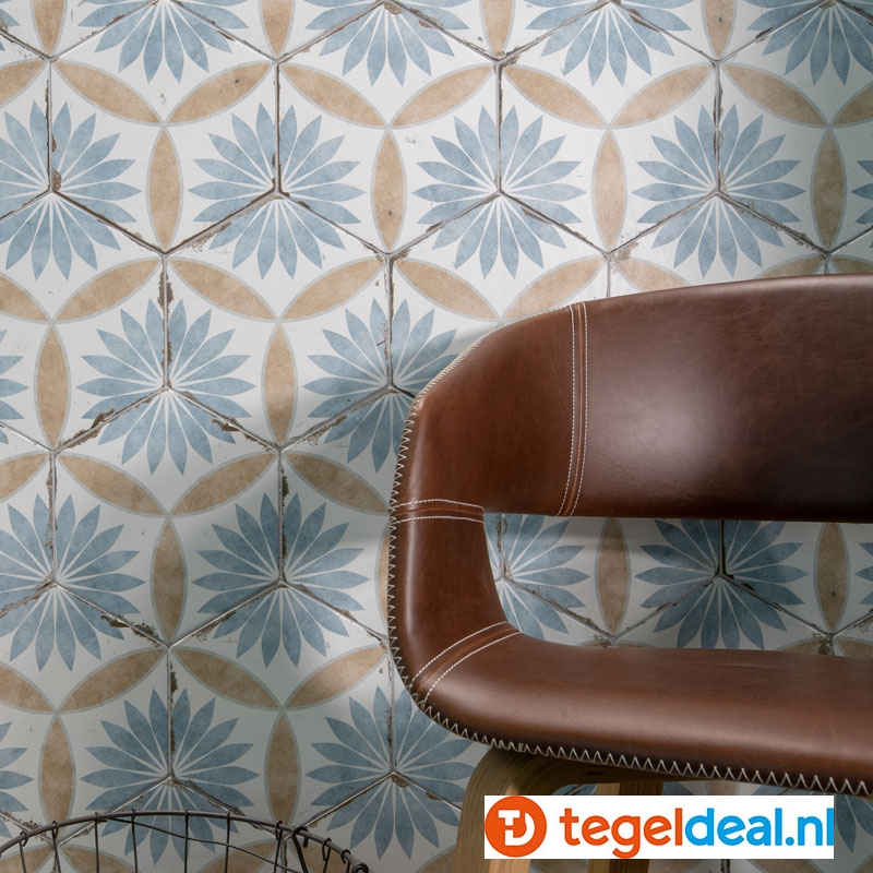 Nanda Tiles, Bohemia MIRANDA, 21x25 cm, hexagon patroontegels 