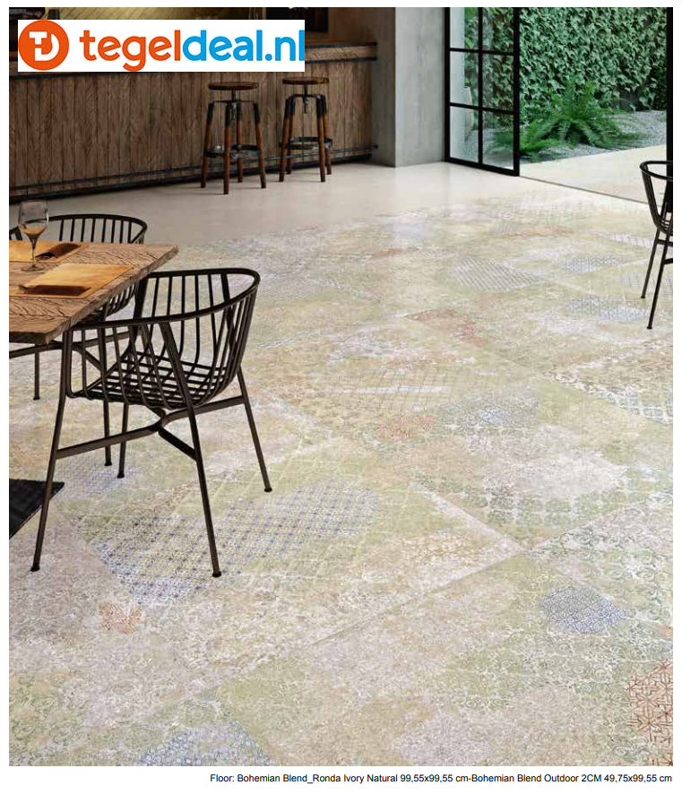 TRT Aparici Bohemian BLEND, 49,75 x 99,55 x 2 cm terrastegels 