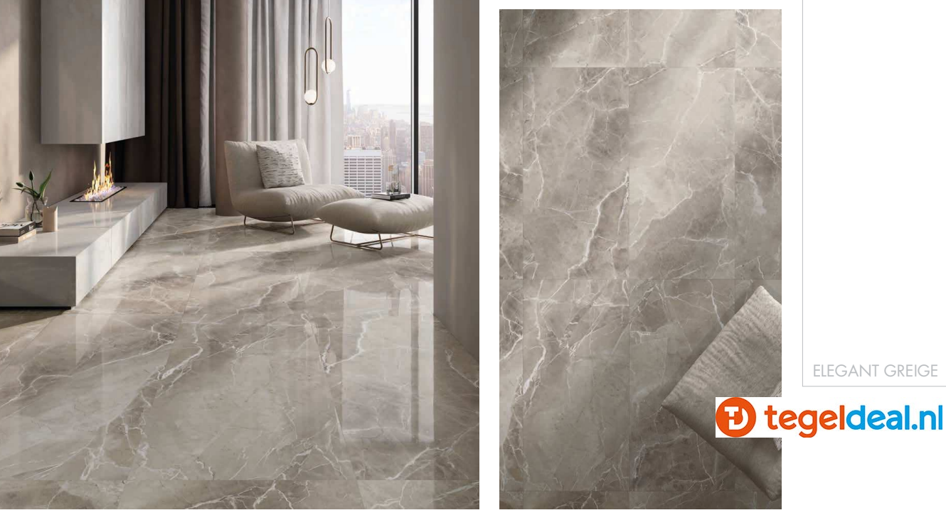 VLT Supergres Purity of Marble, Elegant Greige Lux, 75 x 150 cm