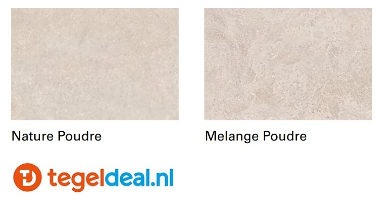 Flaviker, Midi, POUDRE NATURE, 60x60x2 cm R11 R., art. 0030167, natuursteenlook terrastegels 