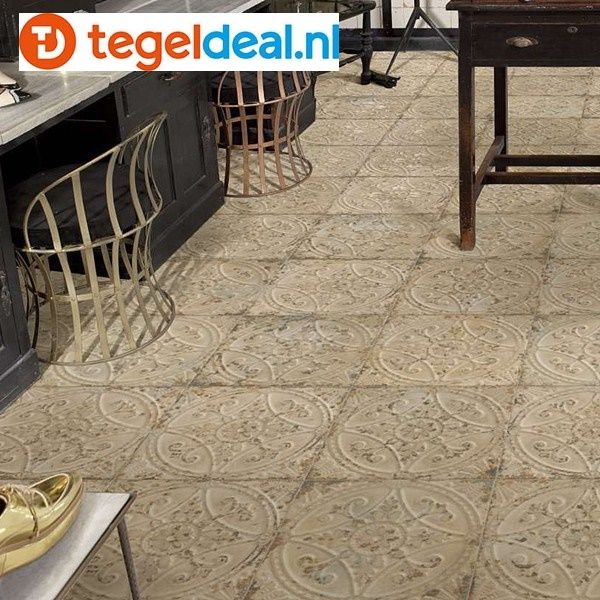 Peronda, Fs Saja-B, Beige, 33x33 cm, vintage patroontegels