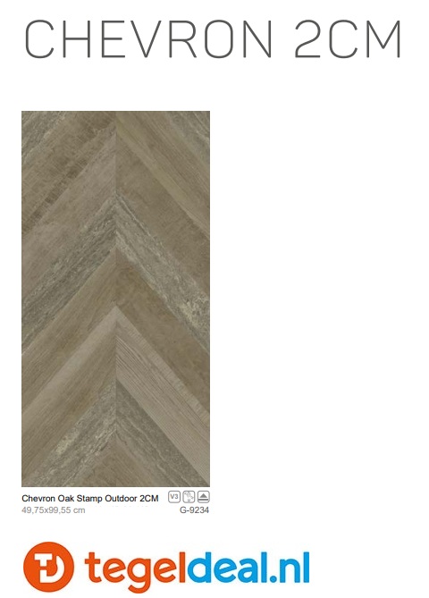Aparici Chevron, houtlook tegels voor binnen en buiten 