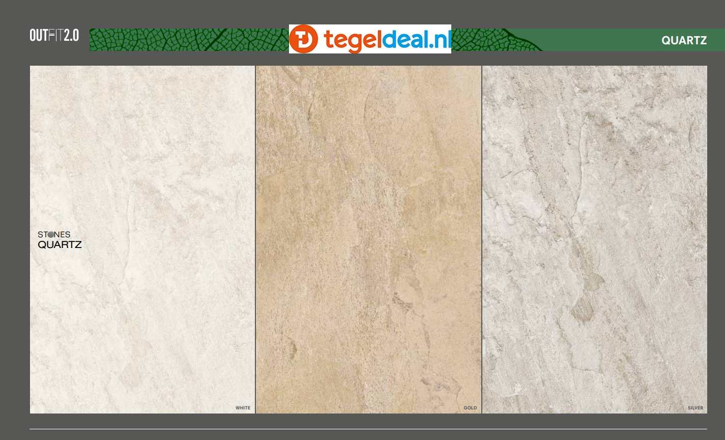 Castelvetro, Quartz Stones in 3 kleuren voor binnen en buiten 