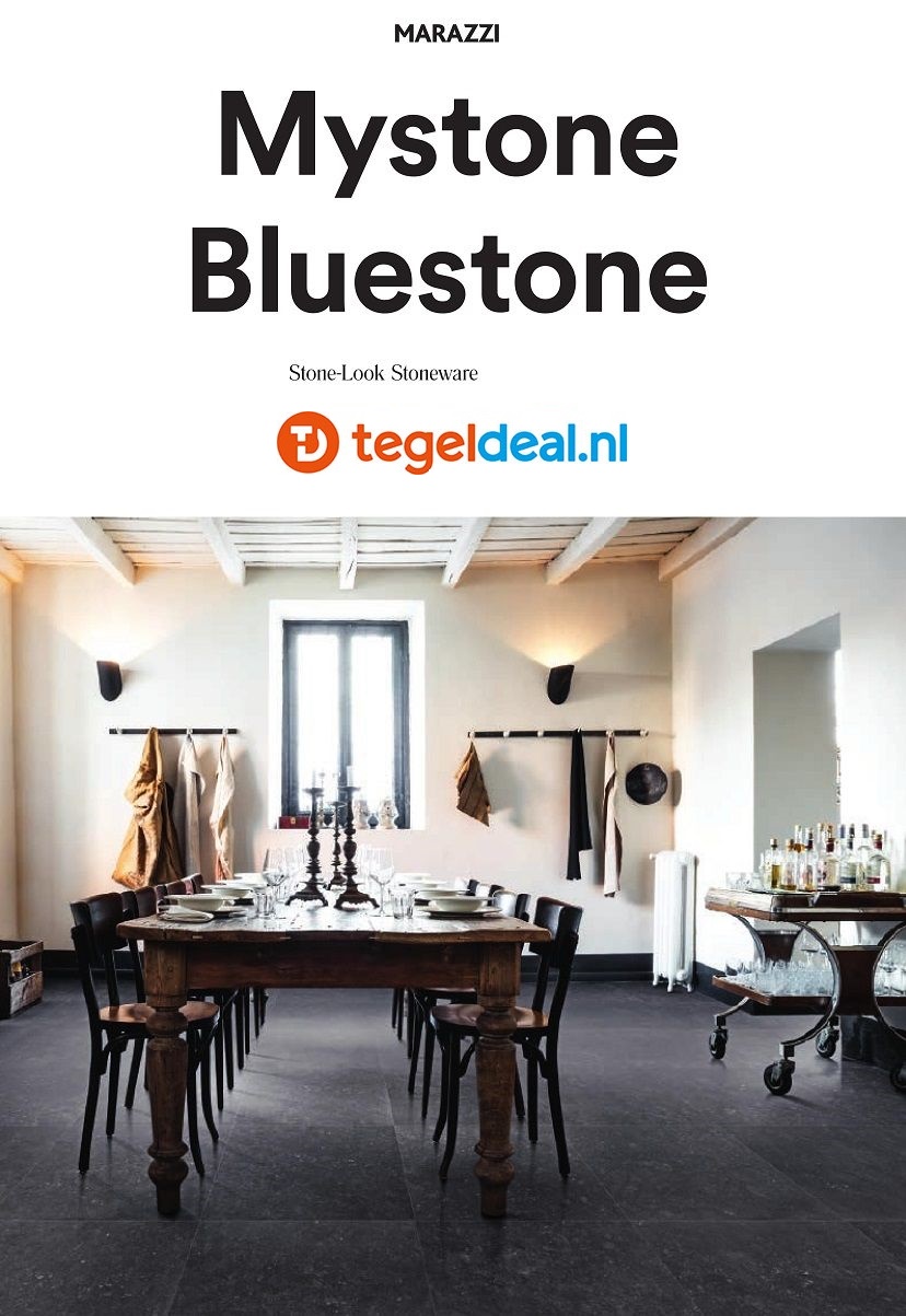 Marazzi, Mystone Bluestone, blauwe hardsteenlook tegels - 3 kleuren - 4 formaten
