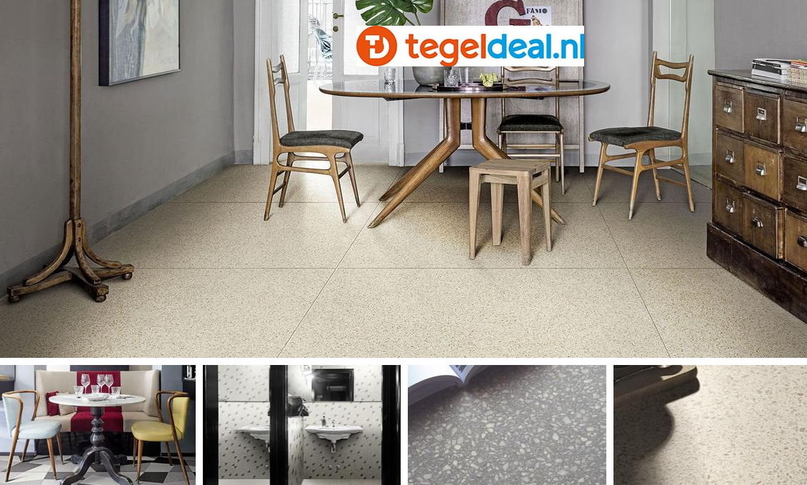 Marazzi Pinch, terrazzolook tegels - 5 kleuren - 3 formaten