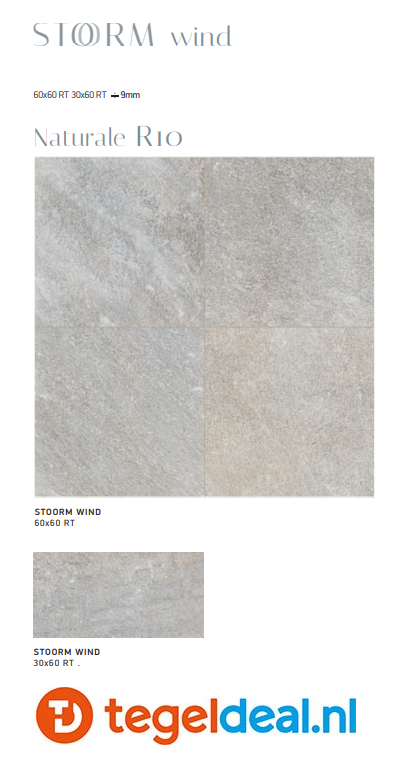 VLT Supergres Stoorm Wind, 60 x 60 cm, Naturale