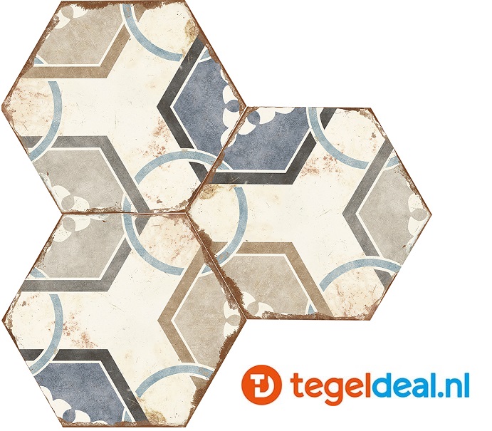 VLT Nanda Tiles, Bohemia DALIA, 21x25 cm, hexagon 