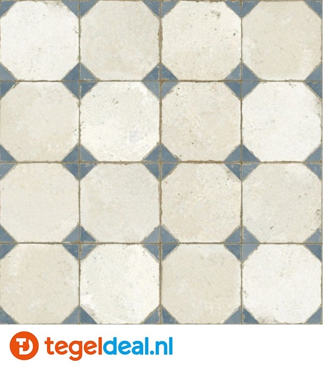 Peronda, Fs Yard Blue, 45x45 cm, vintage patroontegels