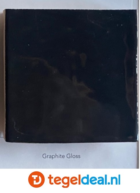 WOW Design, Fez GRAPHITE Gloss, 6,2x12,5 cm handvorm wandtegels