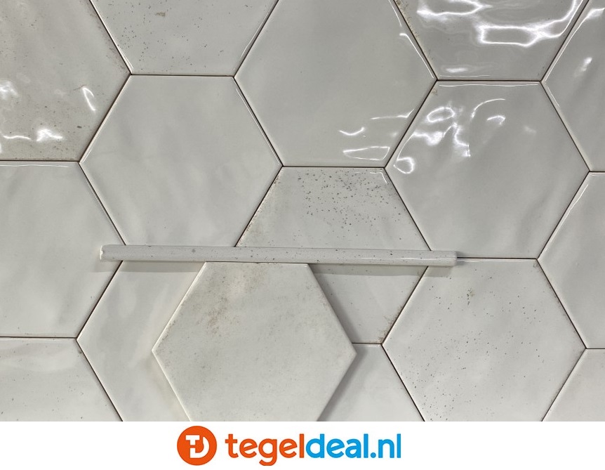 WDT Ribesalbes Hope WHITE glans, 15x17,3 cm hexagon  OP VOORRAAD