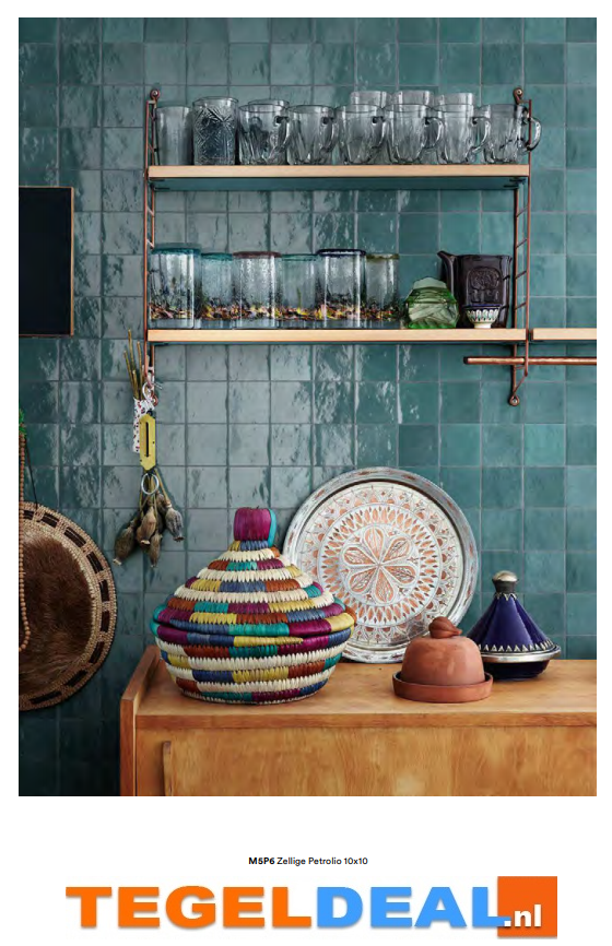 WDT Marazzi, Zellige PETROLIO, M5P6, 10x10 cm 