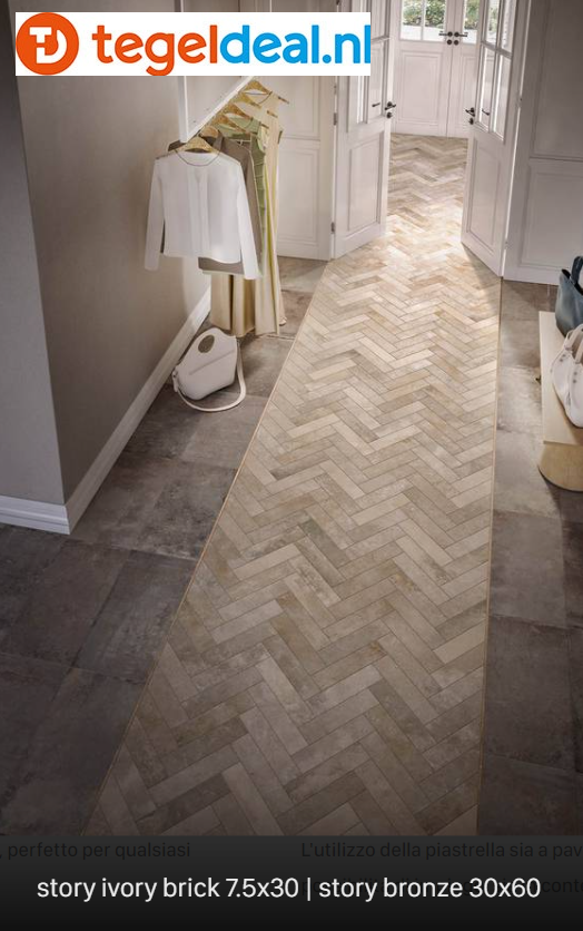Supergres Story Bronze, 45x90 cm, SBR9, natuursteenlook tegels