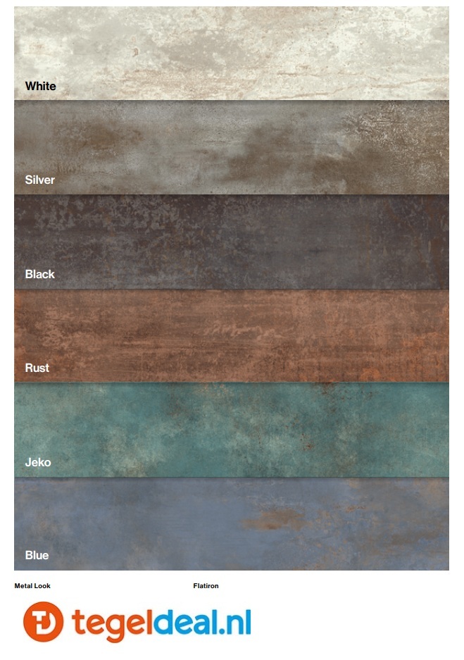 EnergieKer Flatiron, metaallook tegels voor binnen en buiten vanaf € 29,95 per m2