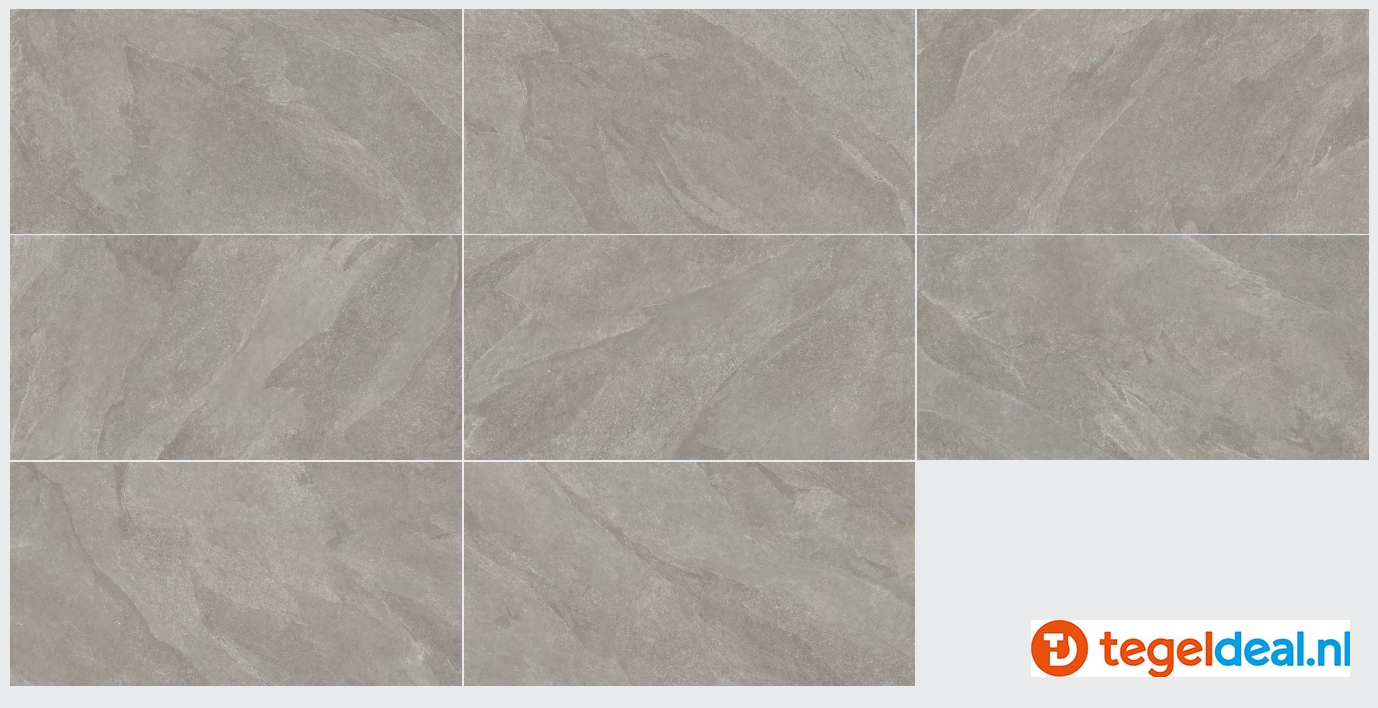 Ermes Aurelia, Ark Polvere, 80x80 cm Nat., natuursteenlook tegels