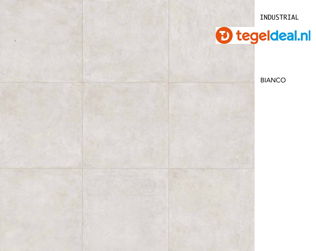 TRT Castelvetro, Industrial BIANCO,  100x100x2 cm, XIS10R1 OUTFIT