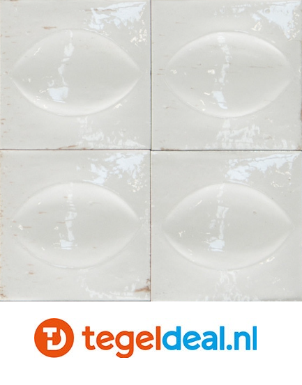 WDT Ragno Gleeze BIANCO struttura EGG 3D, 10x10 cm, R8GS WDT Ragno Gleeze BIANCO struttura EGG 3D, 10x10 cm, R8GS