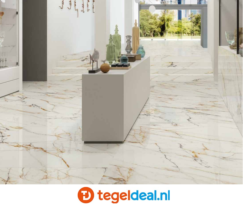 Supergres Purity of Marble - Tuscany MYSTERIOUS WHITE, marmerlook tegels