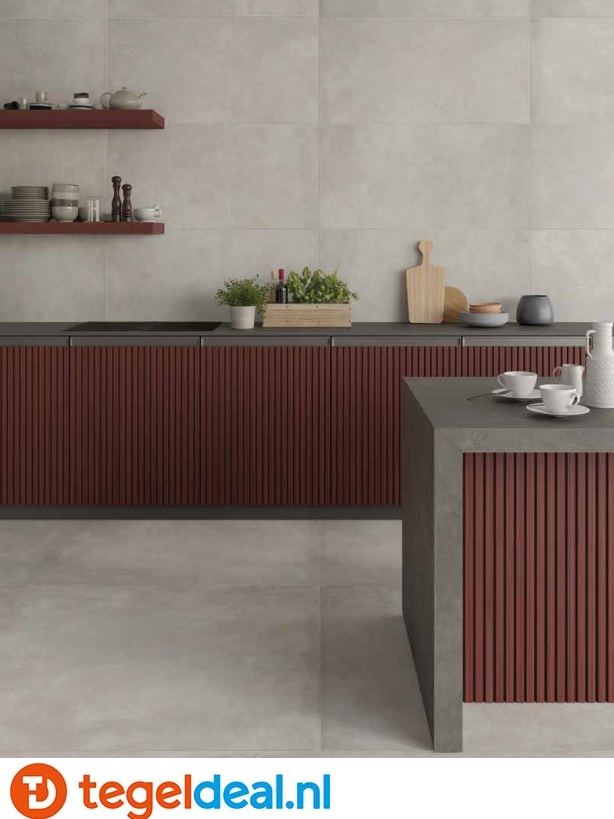 KEOPE Plate SILVER, 80x80 cm, metaallook tegels