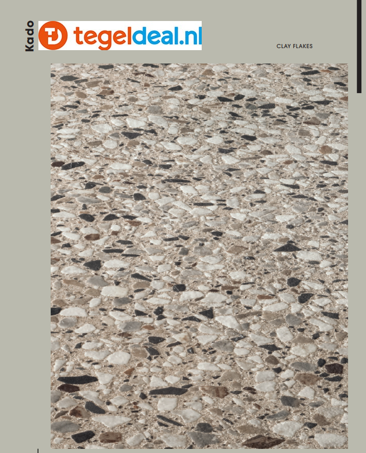 ASCOT DOM, Kado CLAY Flakes, 90x90x2 cm, 02DKDF9902OR, terrastegels