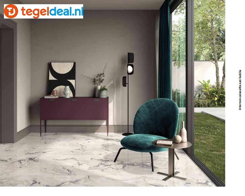 KEOPE Interno4, Calacatta San Babila, 120x120 cm Lappato