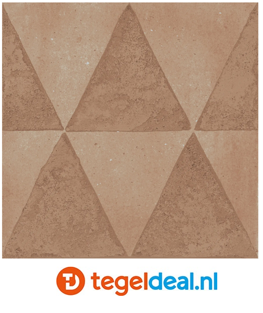 Marazzi ArtCraft COTTO Triangoli, 20x20 cm MH5V,  terracottalook decortegels 