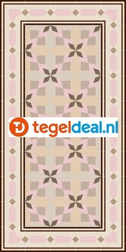 VLT Vives 1900 MORERA BEIGE, 20x20 cm, patroon 