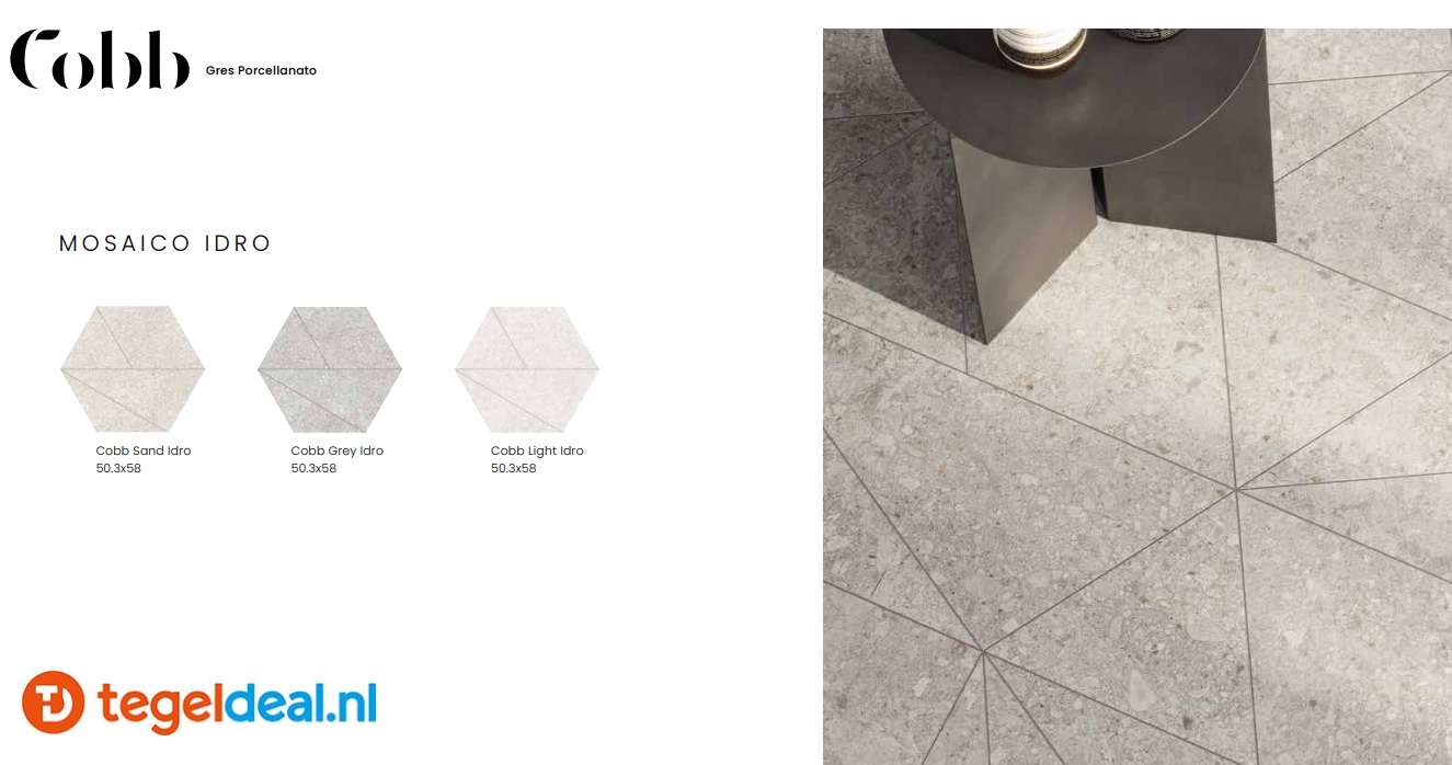 Supergres Cobb GREY, 60x120 cm ASST R10 RT, natuursteenlook tegels - €39,50 per m2 