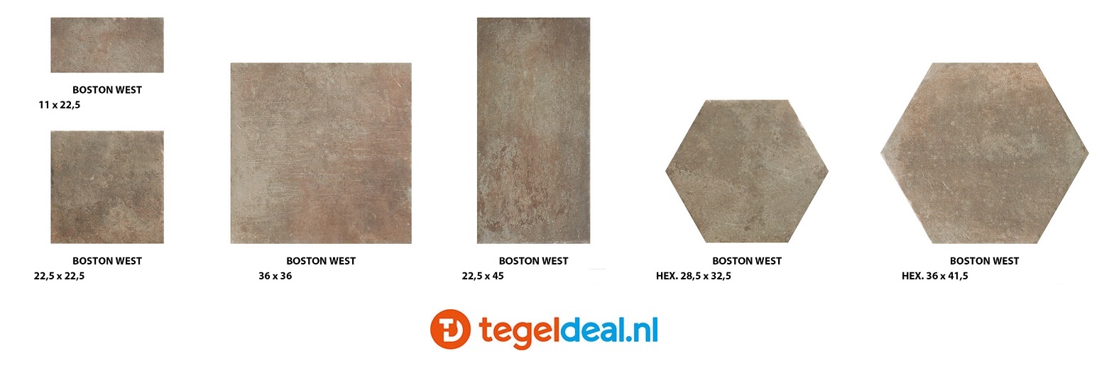 VLT Natucer Boston, terracotta-look div. kleuren en afmetingen