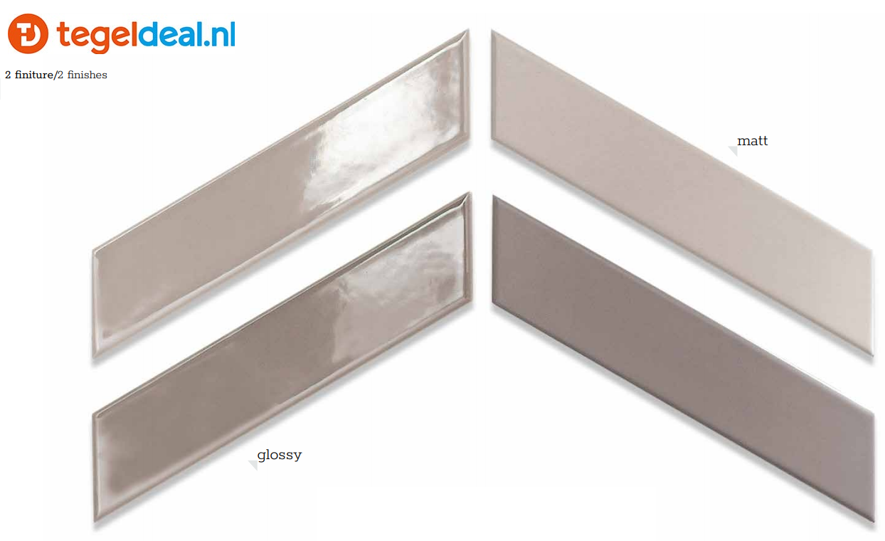 Tonalite, Arrow A+B, 5x23 cm, chevron wandtegels Tonalite, Arrow A+B, 5x23 cm, chevron wandtegels