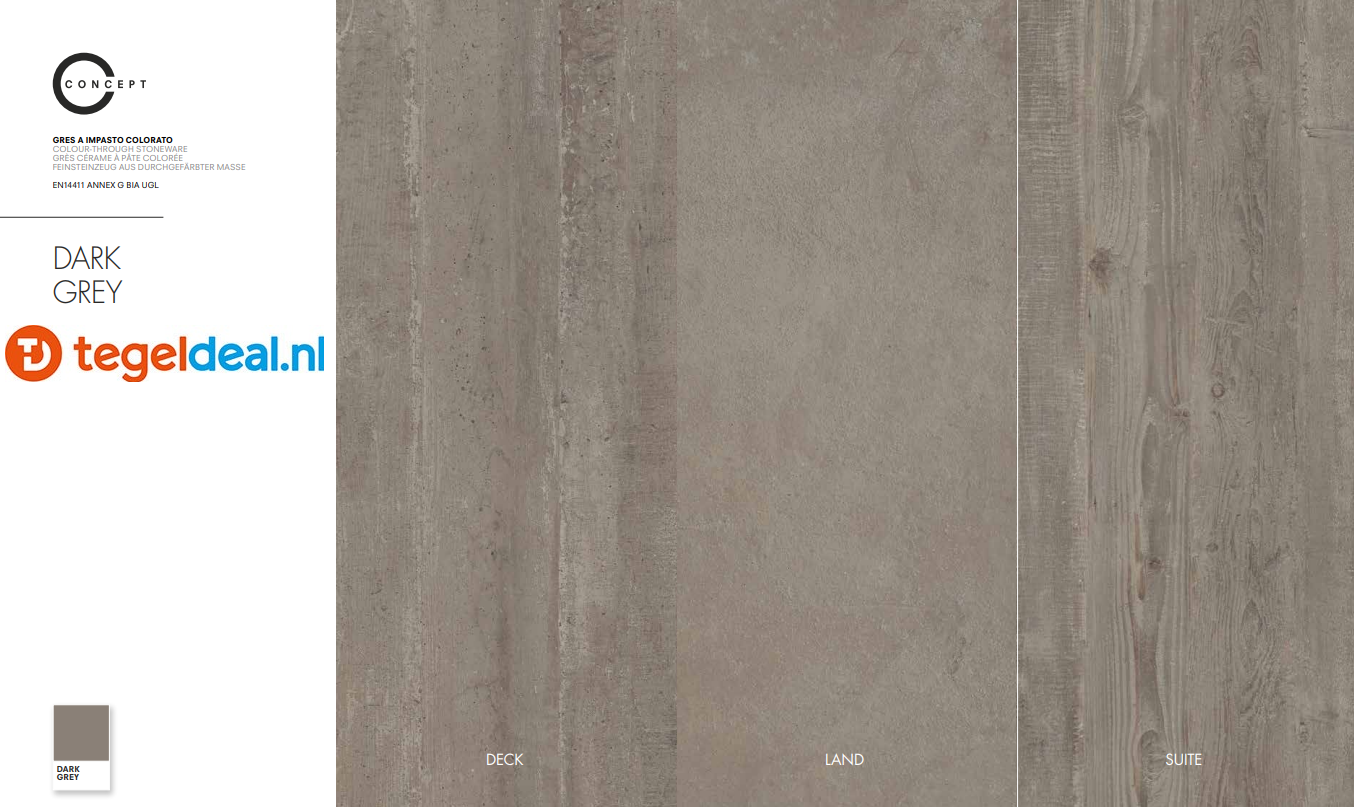 Castelvetro, Concept Land DARK GREY, 60x60 cm, CLD60R44