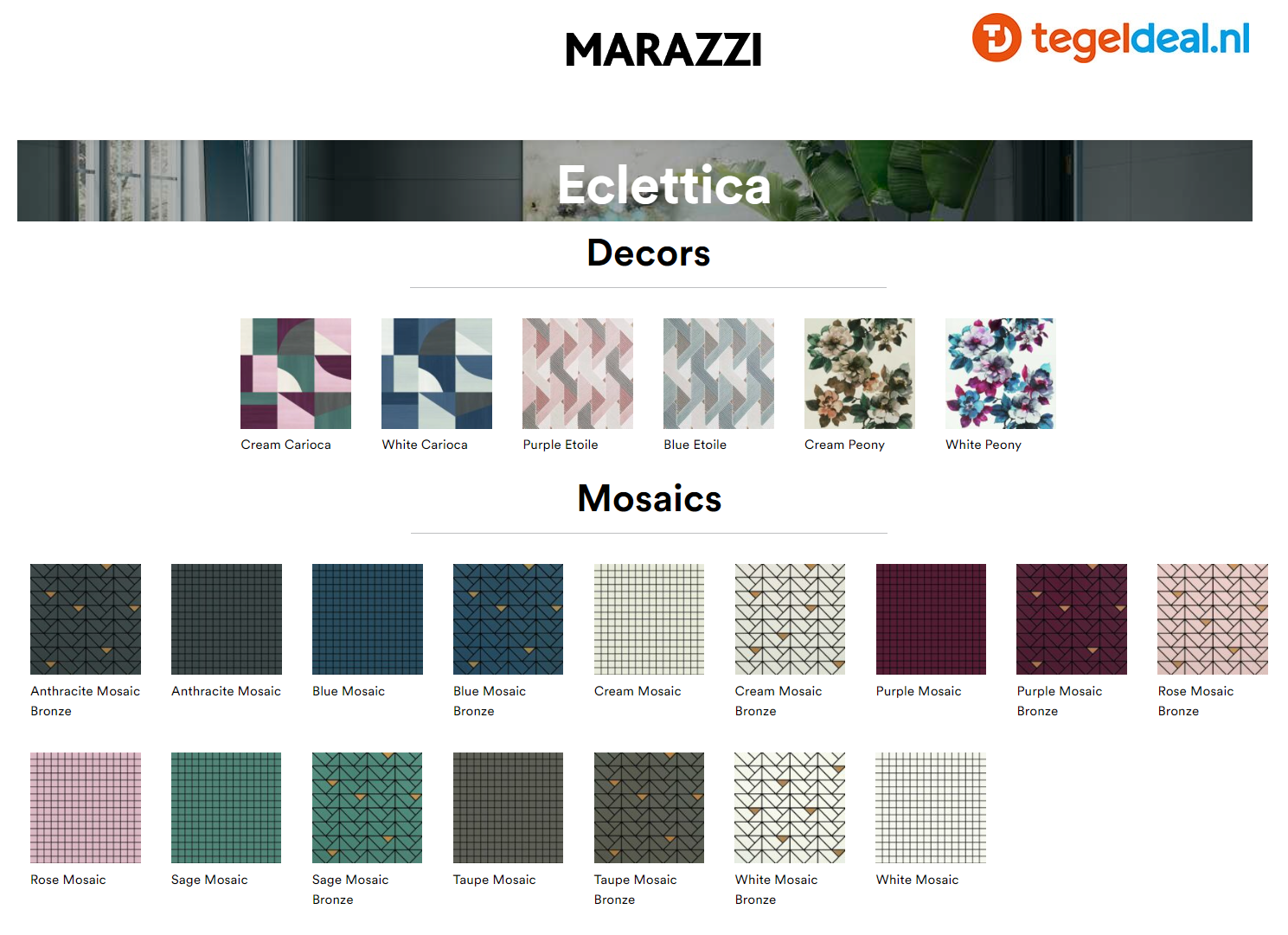 Marazzi Eclettica, 40x120 cm wandtegels