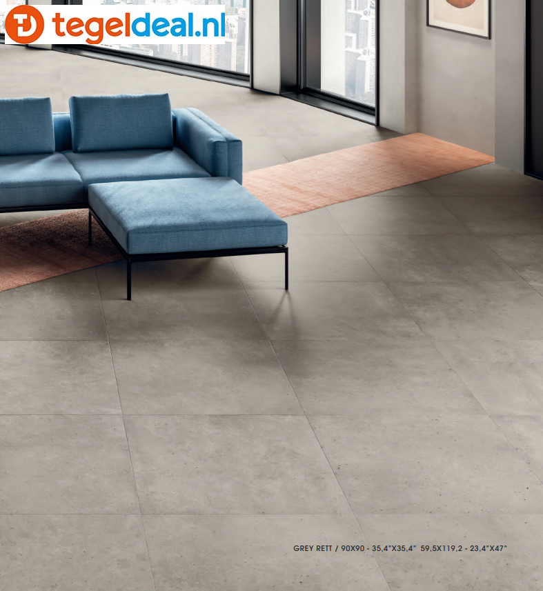 ASCOT DOM, District, Grey NAT. 90x90 cm 