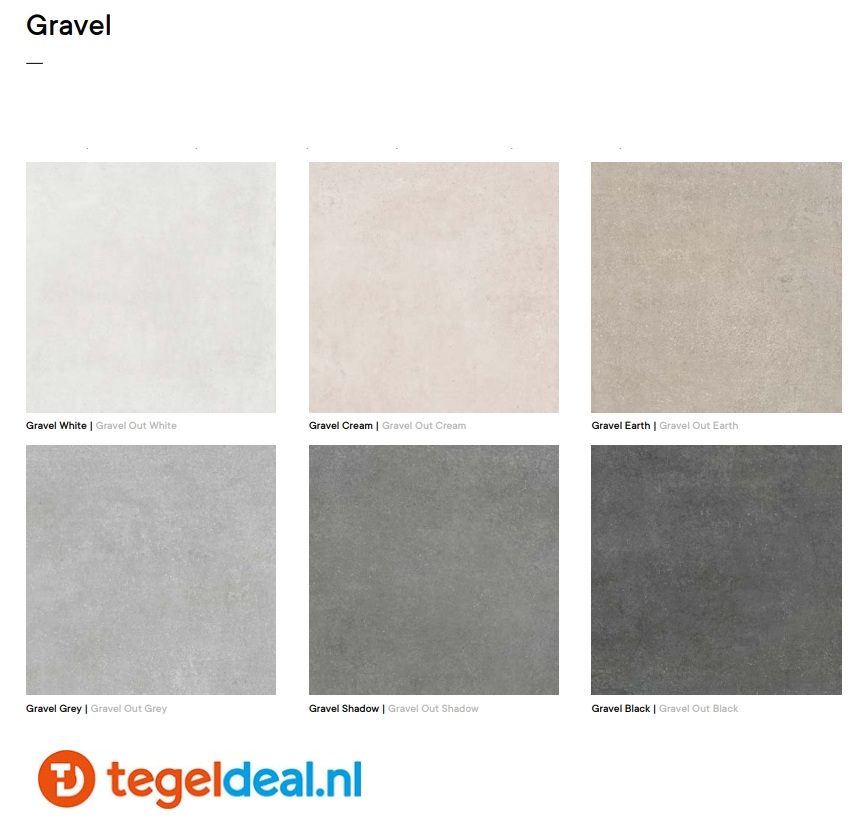 Argenta Gravel, betonlook tegels voor binnen en buiten vanaf € 35,00 per m2 