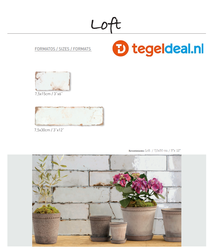 WDT Nanda Tiles, Loft White Gloss, 7,5x30 cm WDT Nanda Tiles, Loft White Gloss, 7,5x30 cm
