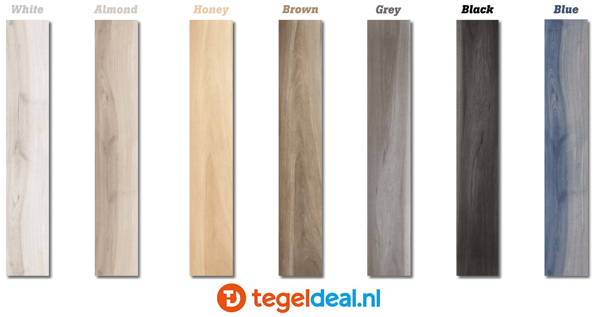 Gardenia, Just Color, houtlook tegels in 20x120 cm