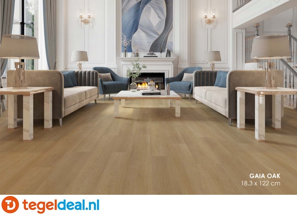 GAIA OAK Plank, 18,3x122x0,5 cm, Rigid SPC Click Vloer   