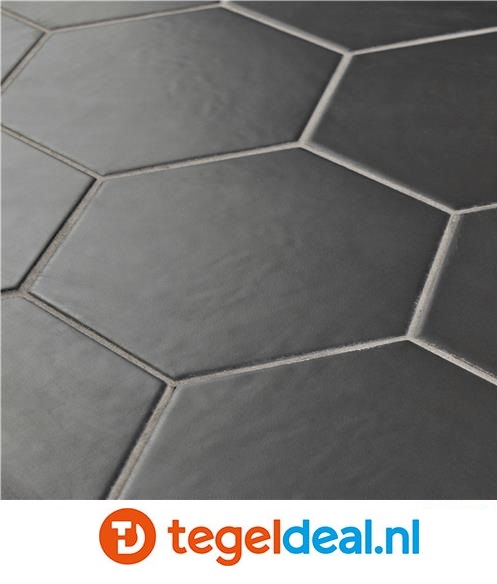 ACTIE - Equipe, Hexatile NEGRO MATE, 17,5x20 cm  - OP VOORRAAD - OP=OP